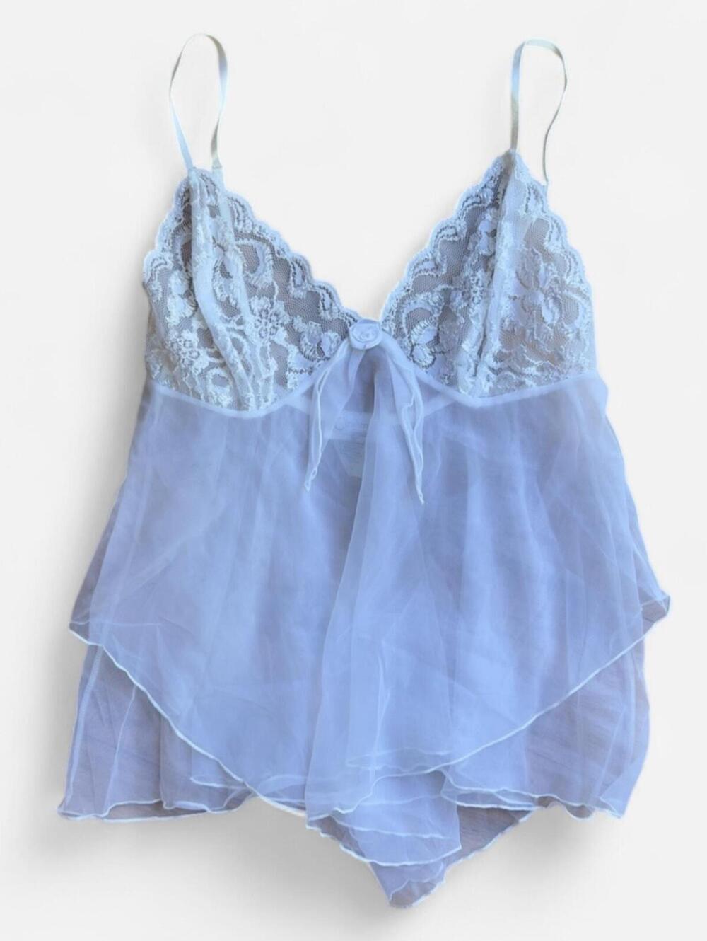 Cinema Etoile Vintage Lace 80s Pure White Fairy Babydoll Camisole